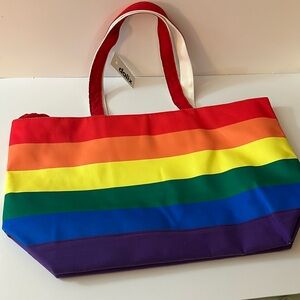 Large rainbow Dalit zipper bag